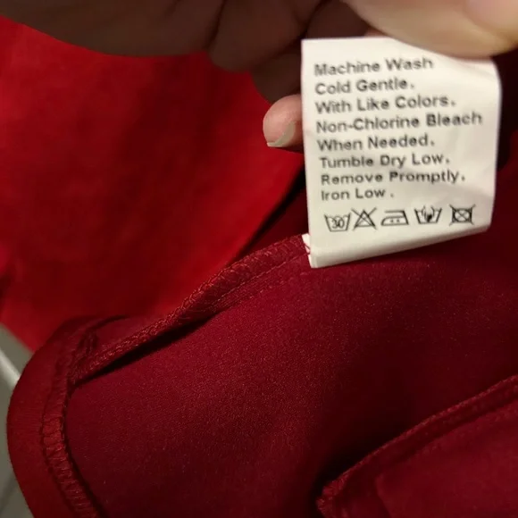 Microsuede Open Front Jacket New M Red Kirundo - Picture 7 of 13